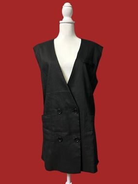 Forever 21 Double-Breasted Linen Vest